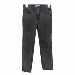 Madewell Stovepipe Washed Black Ankle Straight Leg Jeans Size 25 Petite
